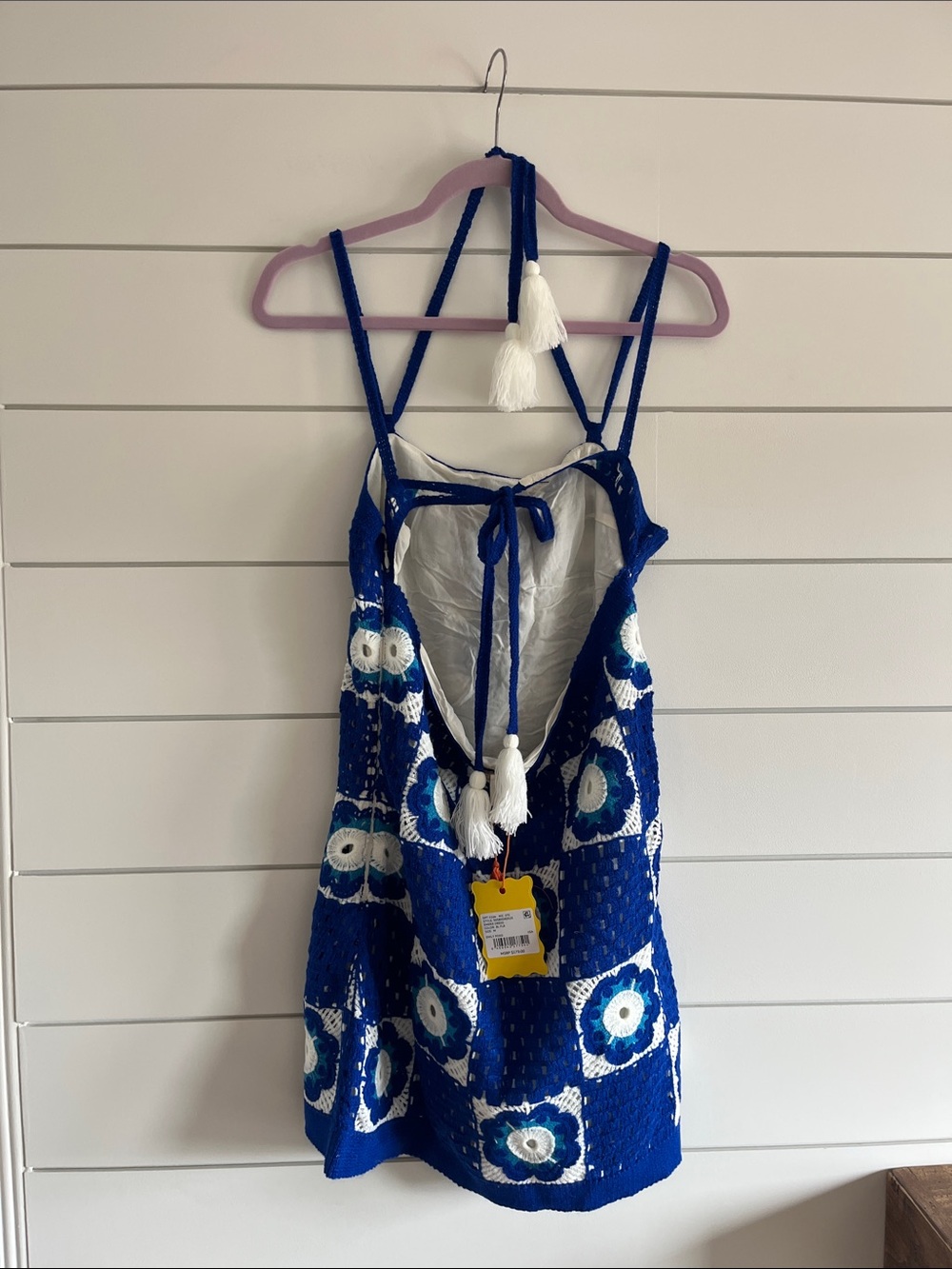 Chelsea & Violet Emily Pond Blue Crochet Dress NWT Size Medium - Picture 4 of 6